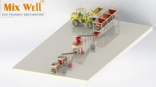 MIXWELL 45 Concrete Batching Plant 30 m³/hr | PLC Automatic | Mild Steel Construction