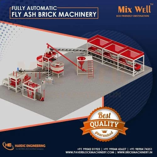 MIXWELL FAM-1800 Brick Making Machine 1000–2500 Bricks/Hour – Automatic Hydraulic