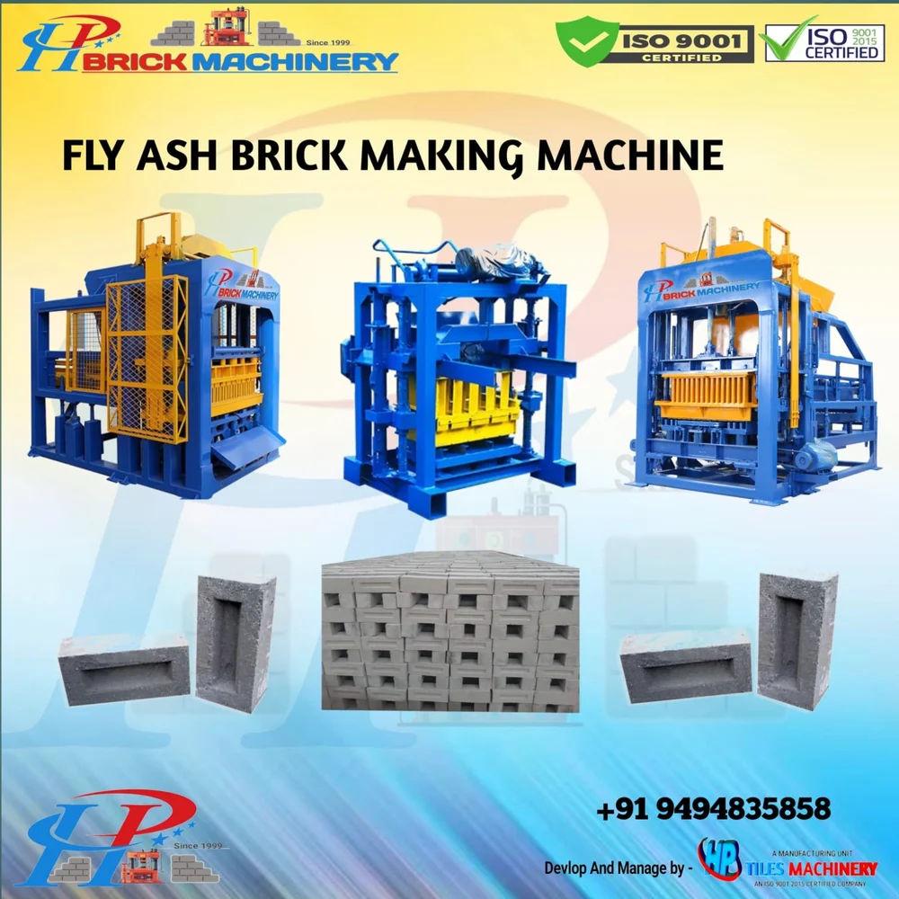 Automatic Fly Ash Brick Machine – 1000–1500 Bricks/Hour | Hydraulic Pressure