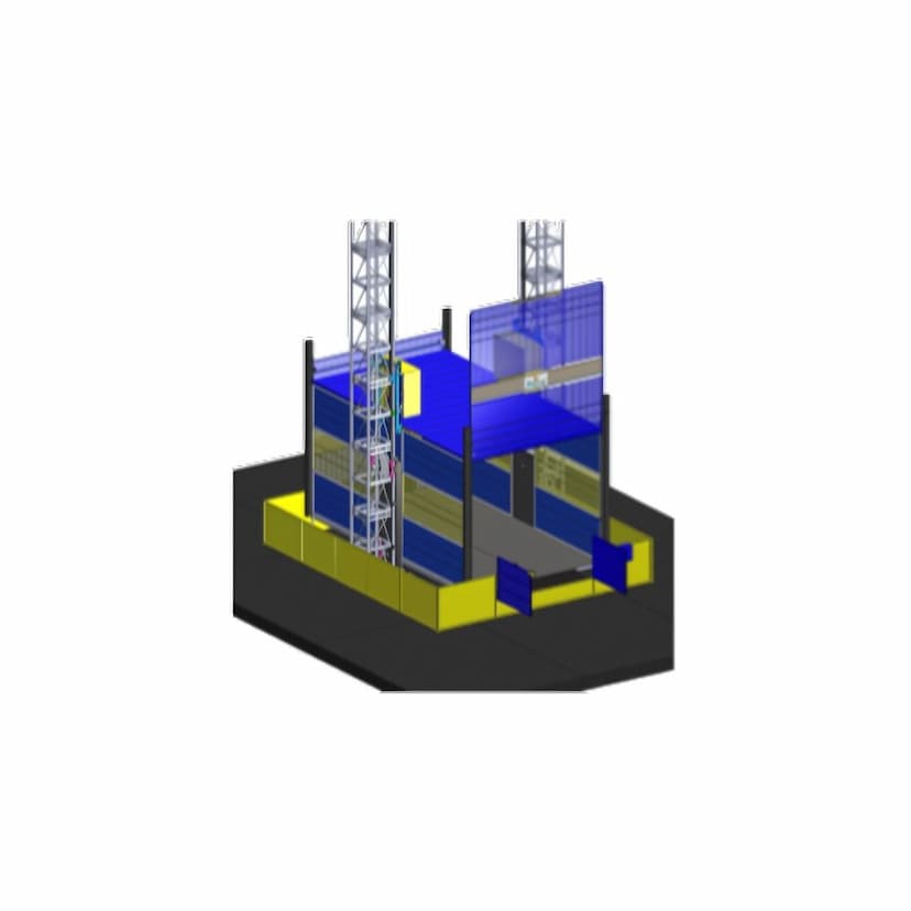 Spartan SPM 600V Twin Mast Passenger & Material Hoist